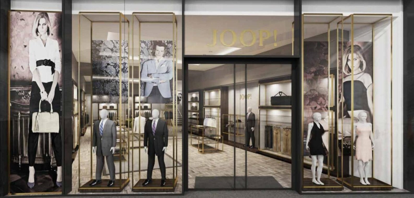 Façade d'un flagship store de mode